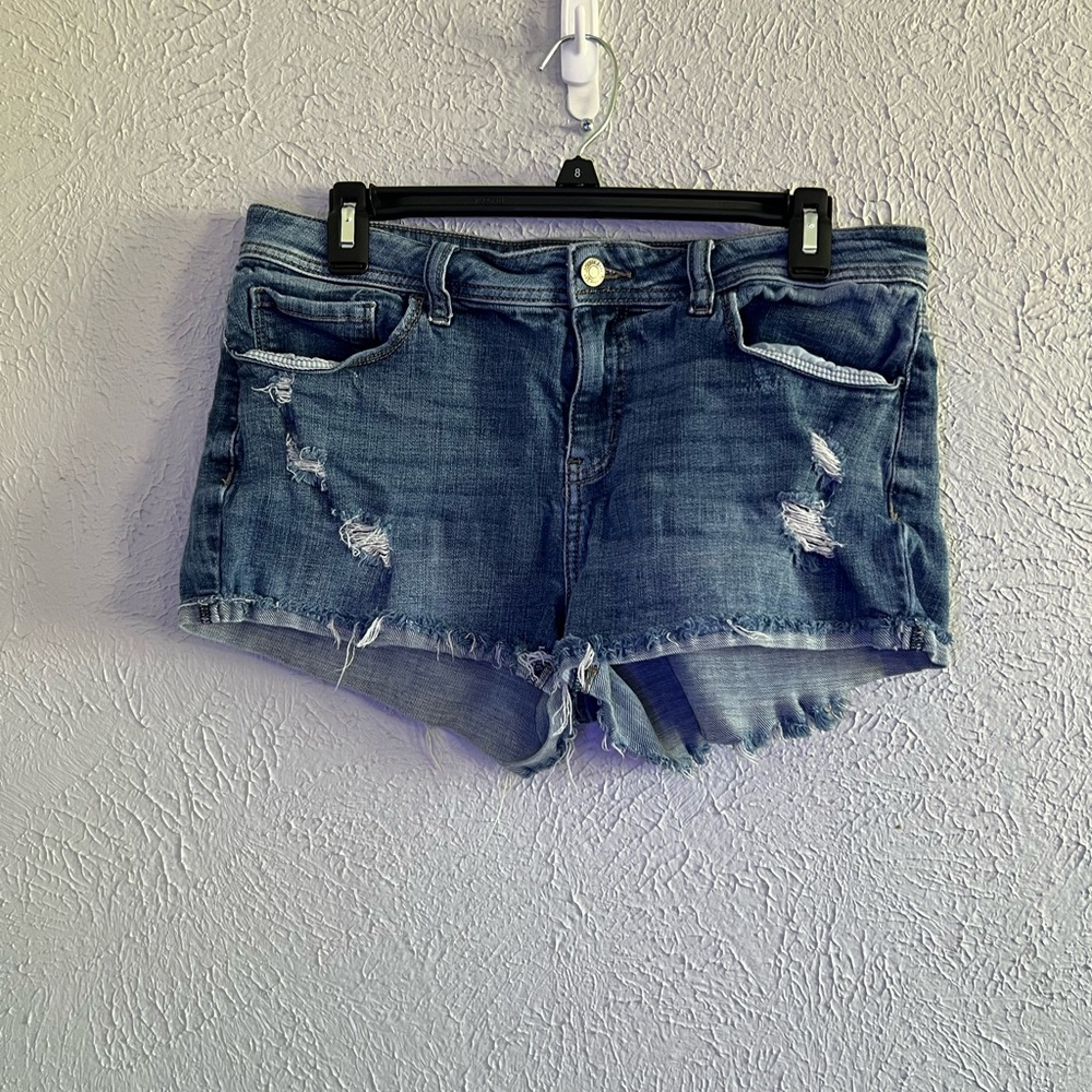 Studio Blue Distressed Jean Shorts
